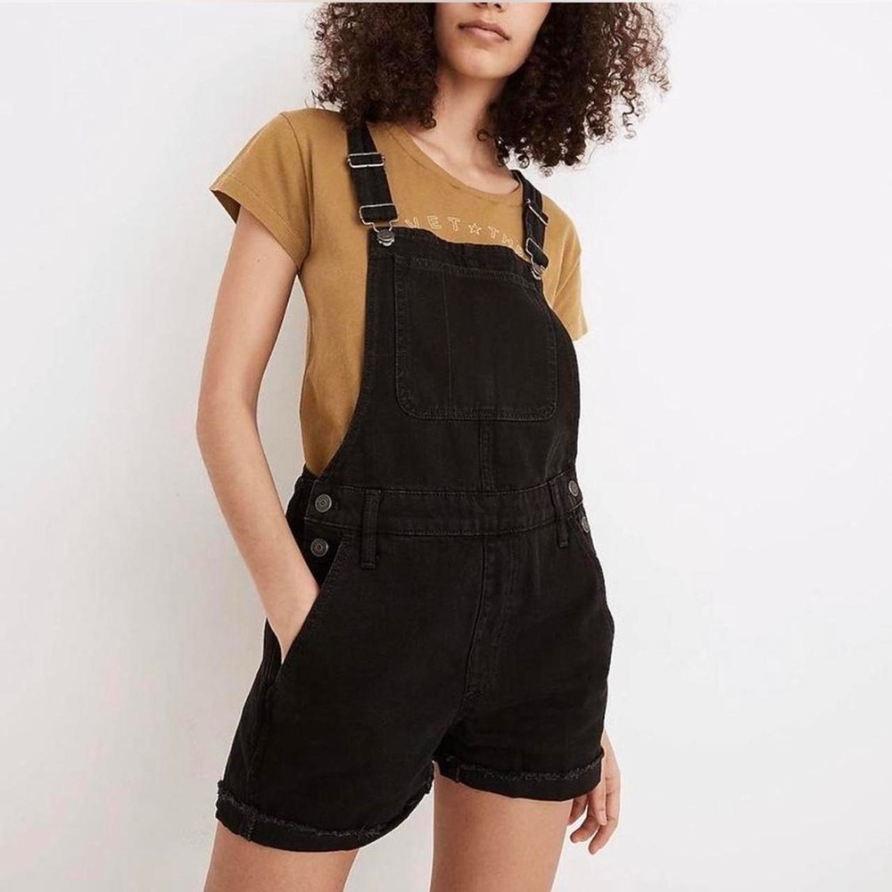 Madewell Black Denim Overalls